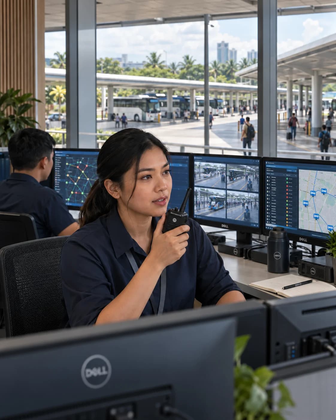 A Philippine transport terminal operations workspace
